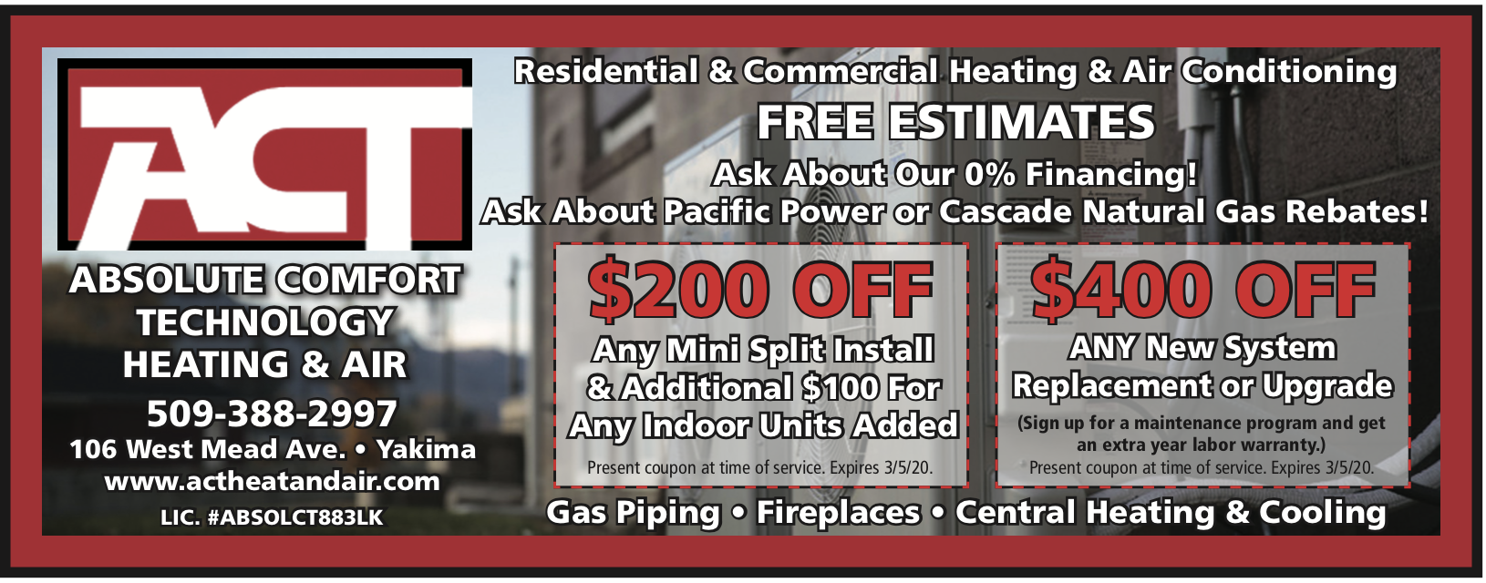 Current Specials Rebates And Coupons ACT Yakima s Premiere Choice 